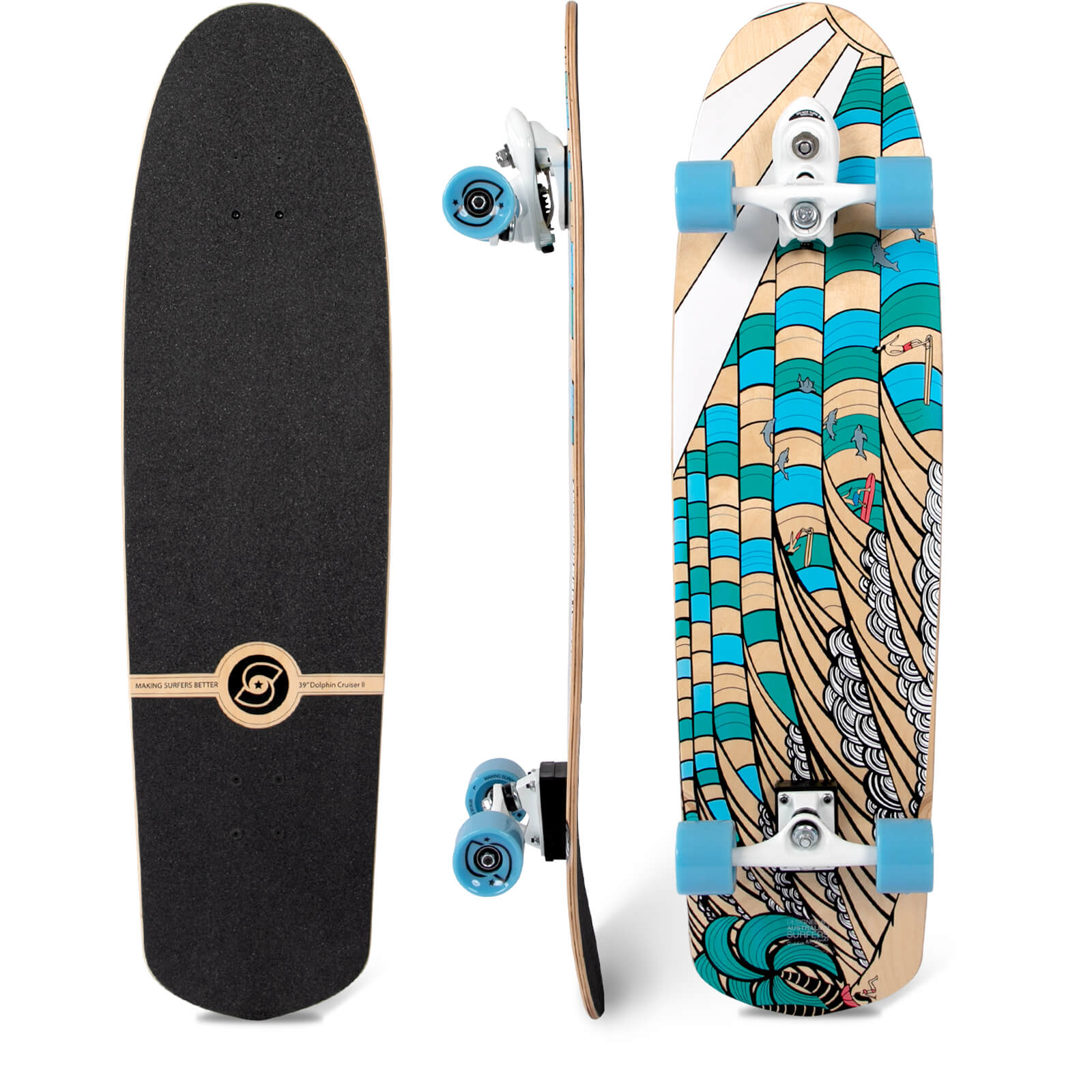 37″ SmoothStar Dolphin Cruiser Longboard II THD